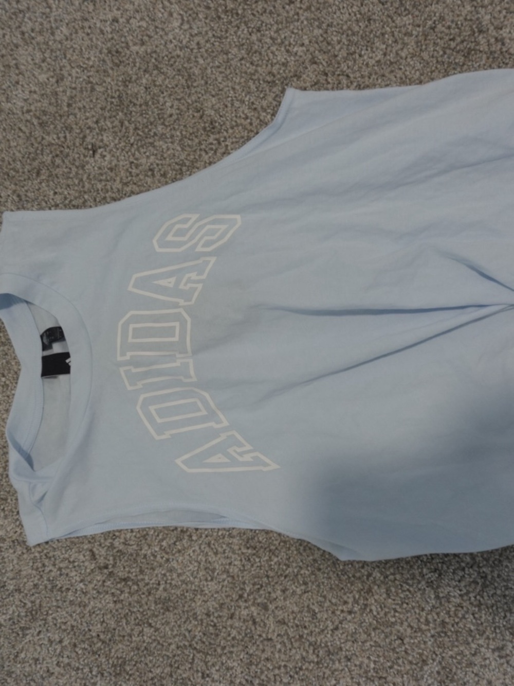 Women's Light Blue Graphic Adidas Tank Top
